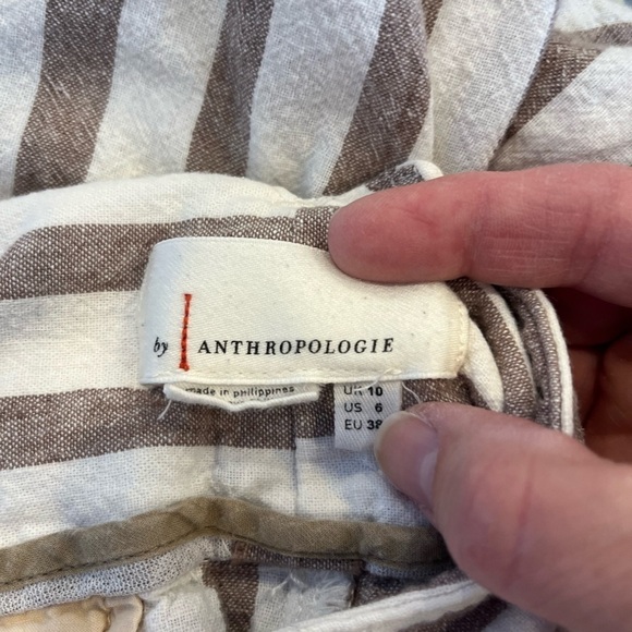 ANTHROPOLOGIE Oasis Striped Linen Pants - Picture 4 of 5